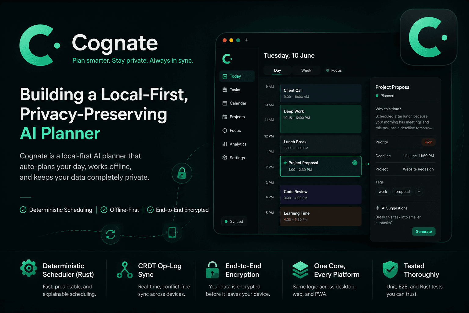 Building Cognate Local First AI Planner